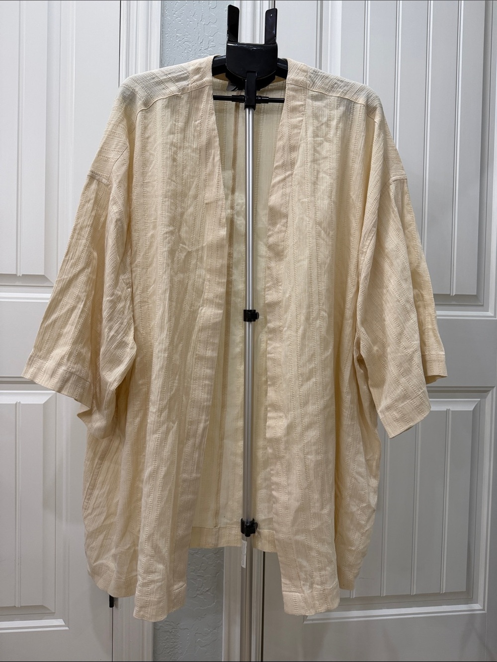 ASOS Cream Open-Front Lightweight Shirt Jacket